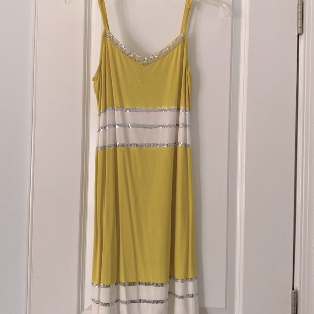 INC International Concepts, size M, chartreuse sun dress